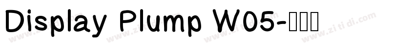 Display Plump W05字体转换